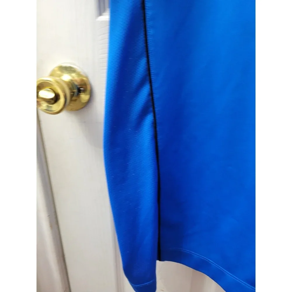 Nike Golf Nike Fit Dry Mens XXL 2X Blue Black Short Sleeve 1/4 Zip EUC